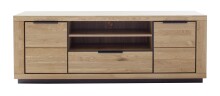Wohnwand >Greno< (2-teilig) in Wildeiche - 295x142x54 (BxHxT)