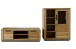 Wohnwand >Greno< (2-teilig) in Wildeiche - 275x142x54 (BxHxT)