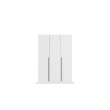 Drehtürenschrank >Alba< 3 Türen, alpinweiß, 2 Innenschübe - 136x197x54cm (BxHxT)