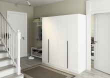 Drehtürenschrank >Alba< 4 Türen, 2 Innenschübe, alpinweiß - 181x197x54cm (BxHxT)