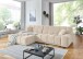Polstergarnitur >Lomyl< Motor-Sitztiefenverstellung, Aragon 03 beige - 309x82x196cm (BxHxT)