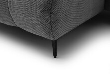 Polstergarnitur >Luddi< Sitz + Kopfteilverstellung, mittelgrau - 286x80x203cm (BxHxT)