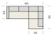 Polstergarnitur >Donaugh< 5 verstellbare Kopfteile, in blau-schwarz - 323x76x231 (BxHxT)