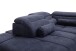Polstergarnitur >Donaugh< inkl. aller Funktionen, in blau-schwarz - 323x76x231 (BxHxT)