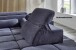 Polstergarnitur >Donaugh< inkl. aller Funktionen, in blau-schwarz - 323x76x231 (BxHxT)