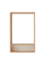 Badspiegel >Coco< in Asteiche Dekor / Spiegel, Holzwerkstoff - 52x85x11 (BxHxT)