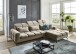Polstergarnitur >Franciska< Sitztiefen + Kopfteilverstellung, mocca - 286x88x195cm (BxHxT)