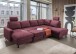 Wohnlandschaft >Pris< U-Form, Funktionen, fuchsia - 153x305x75x200 (LxBxHxT)