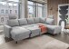 Wohnlandschaft >Pris<  U-Form, Funktionen, grau - 153x305x75x200 (LxBxHxT)