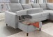 Wohnlandschaft >Pris<  U-Form, Funktionen, grau - 153x305x75x200 (LxBxHxT)