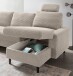 Wohnlandschaft >Pris< U-Form, Funktionen, cord beige - 153x305x75x200 (LxBxHxT)