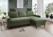 Ecksofa >Pris< Schlaffunktion, Stauraum, dunkelgrün - 234x88x147 (BxHxT)