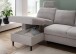 Ecksofa >Pris< Schlaffunktion, Stauraum, grau - 234x88x147 (BxHxT)