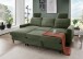 Ecksofa >Pris< Schlaffunktion, Stauraum, dunkelgrün - 234x88x147 (BxHxT)
