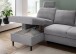 Ecksofa >Pris< Schlaffunktion, Stauraum, dunkelgrau - 234x88x147 (BxHxT)
