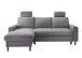 Ecksofa >Pris< Schlaffunktion, Stauraum, dunkelgrau - 234x88x147 (BxHxT)