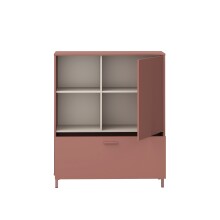 Kommode >MILLES< in Terrakotta - 103,9x124,8x41,5cm (BxHxT)