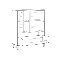 Kommode >MILLES< in Terrakotta - 103,9x124,8x41,5cm (BxHxT)