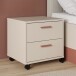 Nachtkommode >MILLES < in Sandfarbig - 48,9x48x41,5cm (BxHxT)