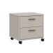 Nachtkommode >MILLES < in Sandfarbig - 48,9x48x41,5cm (BxHxT)