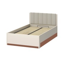 Bettgestell >MILLES < Lift-Lattenrost, Sandfarbig - 125,2x90,7x205,2cm (BxHxT)