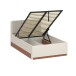 Bettgestell >MILLES < Lift-Lattenrost, Sandfarbig - 125,2x90,7x205,2cm (BxHxT)