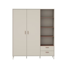 Drehtürenschrank >MILLES < in Sandfarbig /...