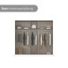 Drehtürenschrank >Acero< in alpinweiß / Spiegel - 226x210x54 (BxHxT)