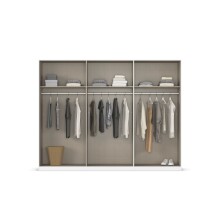 Drehtürenschrank >Acero< in alpinweiß / Spiegel - 271x210x54 (BxHxT)