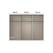 Drehtürenschrank >Acero< in alpinweiß / Spiegel - 271x210x54 (BxHxT)