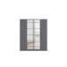Drehtürenschrank >Acero< in grau metallic / Spiegel - 181x210x54 (BxHxT)