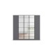 Drehtürenschrank >Acero< in grau metallic / Spiegel - 226x210x54 (BxHxT)