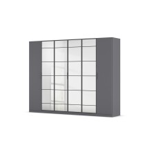 Drehtürenschrank >Acero< in grau metallic /...
