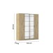 Drehtürenschrank >Acero< in Eiche Artisan / Spiegel - 181x210x54 (BxHxT)