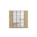 Drehtürenschrank >Acero< in Eiche Artisan / Spiegel - 226x210x54 (BxHxT)