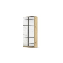 Drehtürenschrank >Acero< in Spiegel / Eiche...