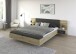Bettanlage >Mosbach< in Eiche Artisan / basalt / grau - 265x93x245 (BxHxT)