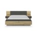Bettanlage >Mosbach< in Eiche Artisan / basalt / grau - 265x93x245 (BxHxT)