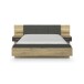 Bettanlage >Mosbach< in Eiche Artisan / basalt / grau - 265x93x245 (BxHxT)