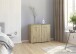 Kommode >Mosbach< in Eiche Artisan, Holzwerkstoff - 80x81x420cm (BxHxT)