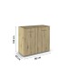 Kommode >Mosbach< in Eiche Artisan, Holzwerkstoff - 80x81x42cm (BxHxT)
