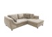 Polsterecke >Allin< Bettfunktion, beige / grau-braun, Cord - 250x66x190cm (BxHxT)
