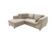 Polsterecke >Allin< Bettfunktion, beige / grau-braun, Cord - 250x66x190cm (BxHxT)