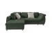 Polsterecke >Allin< Schlaffunktion, moosgrün / silber, Cord - 250x66x190cm (BxHxT)