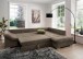 Polsterecke >Althea< Schlaffunktion, Rutsche, Bezug braun - 298x65x202 (BxHxT)