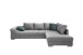 Polsterecke >Althea< Schlaffunktio, Rutschem, Bezug silber - 298x65x202 (BxHxT)