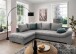 Polsterecke >Althea< Schlaffunktion, Rutsche, Bezug silber - 298x65x202 (BxHxT)
