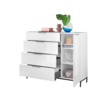 Sideboard >Santorin< inkl. Gestell, in Weiß - 134x112x40cm (BxHxT)