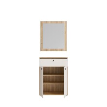 Garderoben-Set >KENDRAY< (2er-Set) in Eiche Dekor / Sand - 73,7x200x34,9 (BxHxT)