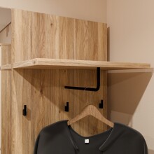 Kompaktgarderobe >KENDRAY< in Mauvelle Eiche Dekor / Sand - 95,8x190,7x34,9 (BxHxT)
